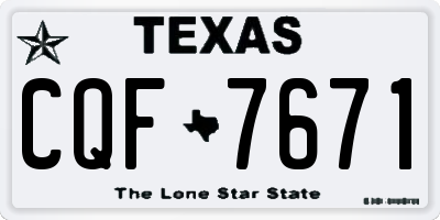 TX license plate CQF7671