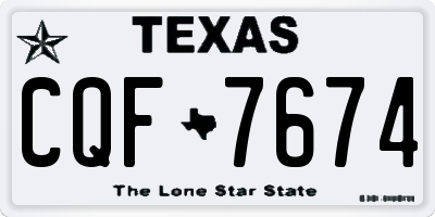 TX license plate CQF7674