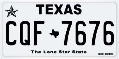 TX license plate CQF7676