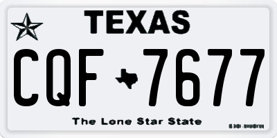 TX license plate CQF7677