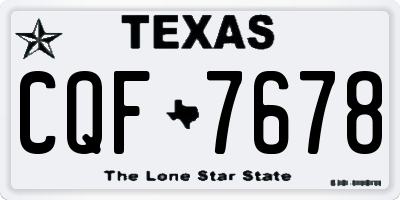 TX license plate CQF7678