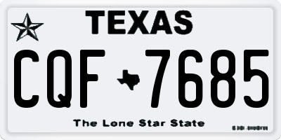 TX license plate CQF7685
