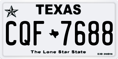 TX license plate CQF7688