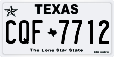 TX license plate CQF7712