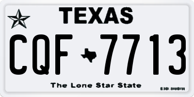 TX license plate CQF7713
