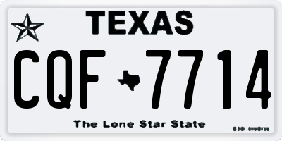 TX license plate CQF7714