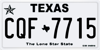 TX license plate CQF7715
