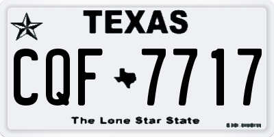 TX license plate CQF7717