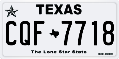 TX license plate CQF7718