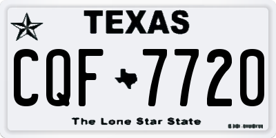 TX license plate CQF7720