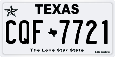 TX license plate CQF7721