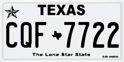 TX license plate CQF7722