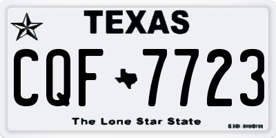 TX license plate CQF7723
