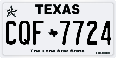 TX license plate CQF7724