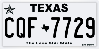 TX license plate CQF7729