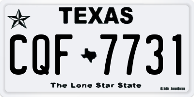 TX license plate CQF7731