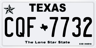 TX license plate CQF7732