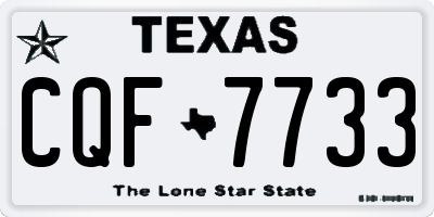 TX license plate CQF7733