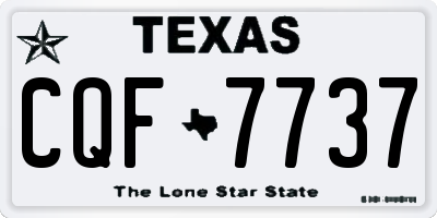 TX license plate CQF7737