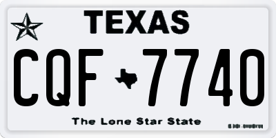TX license plate CQF7740