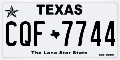 TX license plate CQF7744