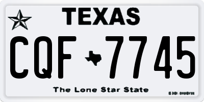 TX license plate CQF7745