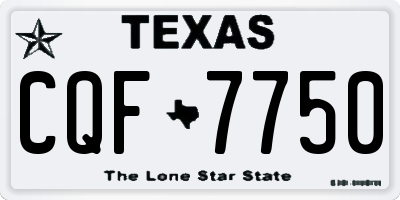 TX license plate CQF7750
