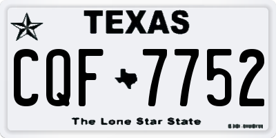 TX license plate CQF7752