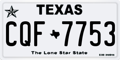 TX license plate CQF7753