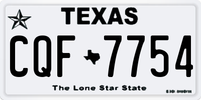 TX license plate CQF7754