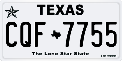 TX license plate CQF7755