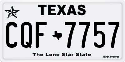 TX license plate CQF7757