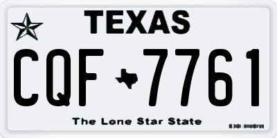 TX license plate CQF7761
