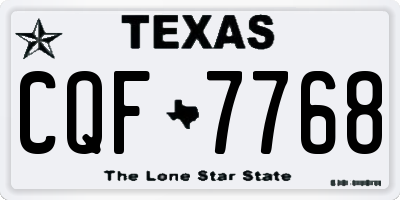 TX license plate CQF7768