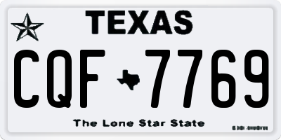 TX license plate CQF7769
