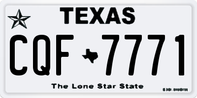 TX license plate CQF7771