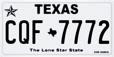 TX license plate CQF7772