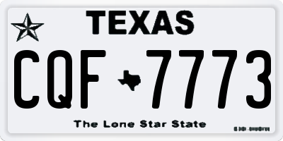 TX license plate CQF7773