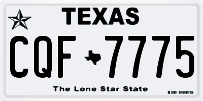 TX license plate CQF7775