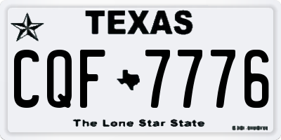TX license plate CQF7776