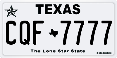 TX license plate CQF7777