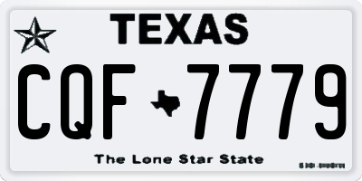 TX license plate CQF7779