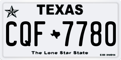 TX license plate CQF7780