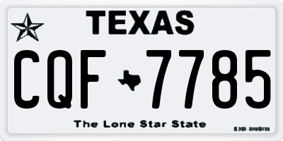 TX license plate CQF7785
