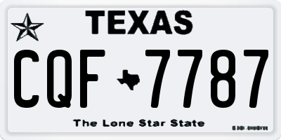 TX license plate CQF7787