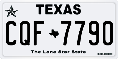 TX license plate CQF7790