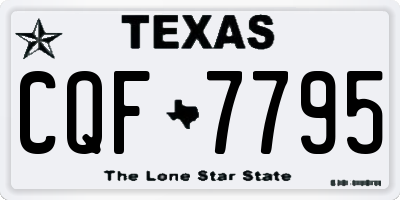 TX license plate CQF7795