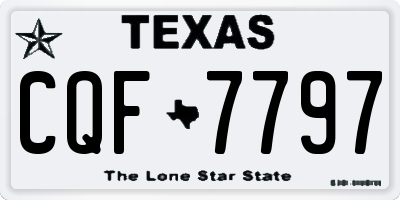 TX license plate CQF7797