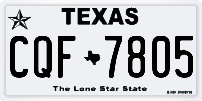 TX license plate CQF7805