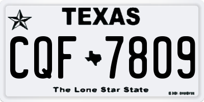 TX license plate CQF7809